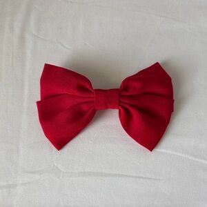 Elegant Red Bow Hair Accessory